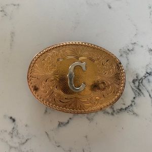 Solid Brass “C” belt buckle